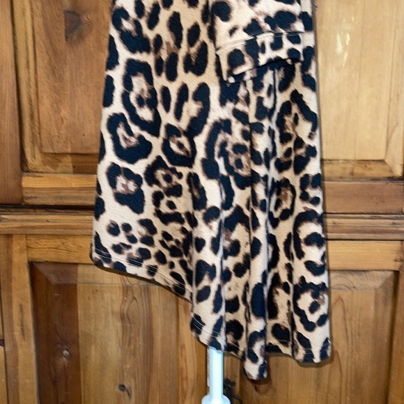 Amaryllis Tan & Black Leopard Print Knit Tunic Sz. L - Picture 2 of 10